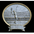 Tennis, Female Oval Legend Plates - 8"
